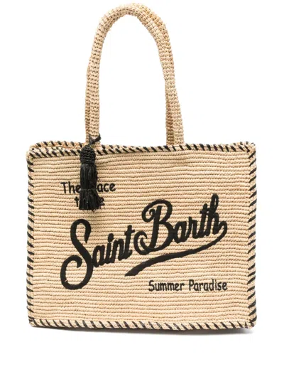 Mc2 Saint Barth Vanity Raffia Tote Bag In Neutrals
