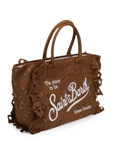 Mc2 Saint Barth Vanity Ruffled Tote Bag In Brown