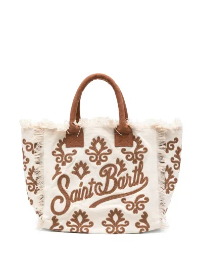 Mc2 Saint Barth Vanity Rug Embroidered Fringed Tote Bag In Multi