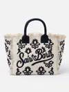 Mc2 Saint Barth Vanity Rug White And Blue Tote Bag In Blue