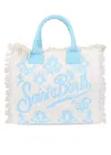 Mc2 Saint Barth Vanity Rug White And Blue Tote Bag In Multi
