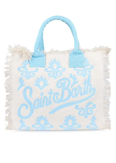 Mc2 Saint Barth Vanity Rug White And Blue Tote Bag
