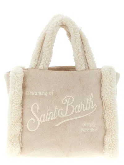 Mc2 Saint Barth Vanity Shearling Hand Bags Beige