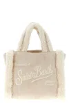 Mc2 Saint Barth Shearling Embroidery Mini Bag In Neutral