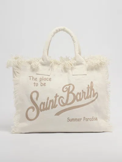 Mc2 Saint Barth Vanity Shoulder Bag In Bianco Antico