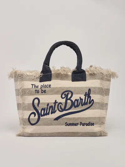 Mc2 Saint Barth Vanity Shoulder Bag In Ecru-corda