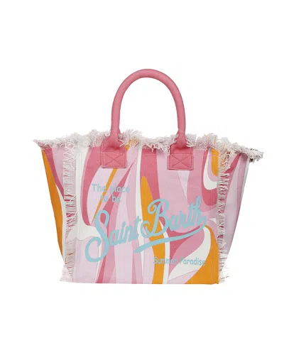 Mc2 Saint Barth Vanity Shoulder Bag With Pink Waves