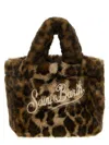 Mc2 Saint Barth Vanity Soft Fur Mini Handbag In Brown