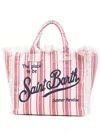 Mc2 Saint Barth Vanity Striped Frayed Tote Bag