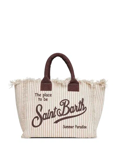 Mc2 Saint Barth Vanity Striped Tote Bag In Pink