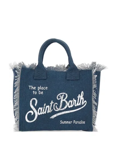 Mc2 Saint Barth Vanity Summer Paradise Tote Bag In Blue