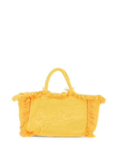 Mc2 Saint Barth Vanity Terry Fringed Large Tote Bag In Yellow
