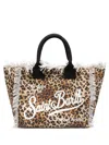 Mc2 Saint Barth Brown Animalier 'vanity' Tote Bag In Neutrals
