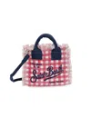 Mc2 Saint Barth Vanity Vichy Mini Red Tote Bag