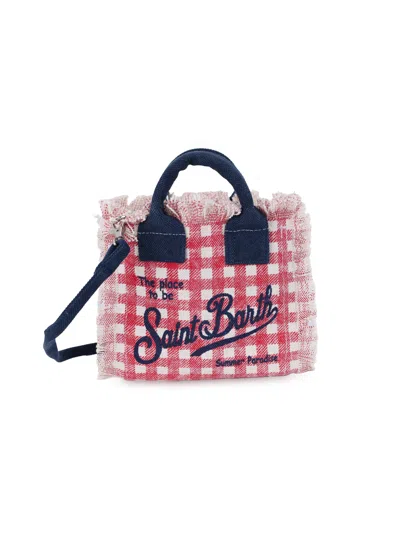 Mc2 Saint Barth Vanity Vichy Mini Red Tote Bag
