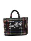 Mc2 Saint Barth Vanity Mini Wool Tartan Bag With Embroidery In Multi