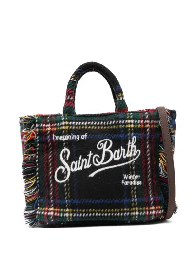 Mc2 Saint Barth "vanity" Wool Tartan Tote Bag