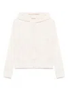 Mc2 Saint Barth Velvet Hoodie In White
