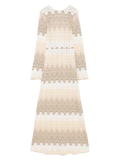 Mc2 Saint Barth Venere Maxi Dress In Brown