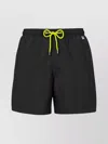 Mc2 Saint Barth Versatile Swimwear With Back Pocket And Elastic Waistband In Black