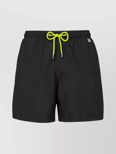 Mc2 Saint Barth Versatile Swimwear With Back Pocket And Elastic Waistband In Black