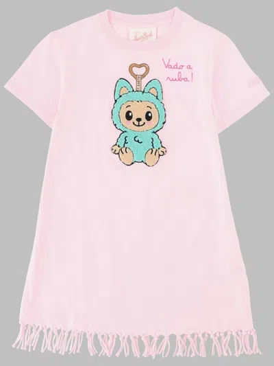 Mc2 Saint Barth Mini Ruba Monster Dress In Pink
