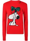 Mc2 Saint Barth X Peanuts Bow Patch Sweater In Red