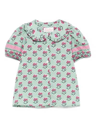 Mc2 Saint Barth Kids' Violain Shirt In Green