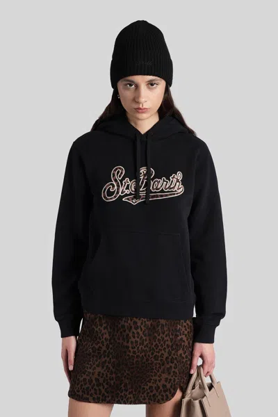 MC2 SAINT BARTH VIRGINIA SWEATSHIRT IN BLACK COTTON