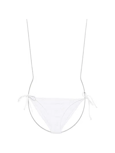 Mc2 Saint Barth Virgo Broderie-anglaise Bikini Bottoms In White