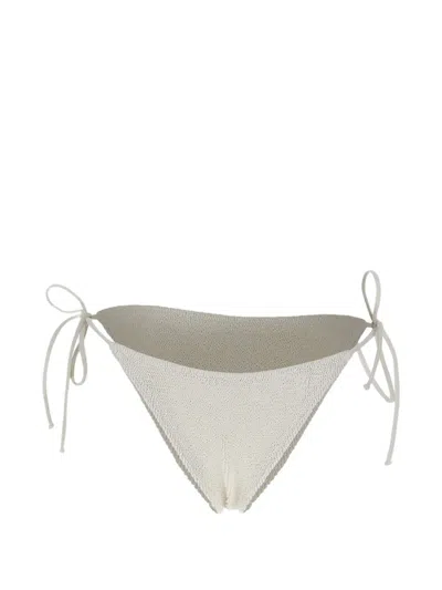 Mc2 Saint Barth Virgo Crinkle Bikini Bottoms In Gray