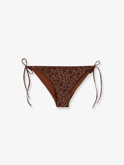 Mc2 Saint Barth Virgo Nylon Bikini Bottoms In Brown