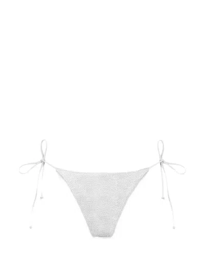 Mc2 Saint Barth Virgo Textured Side-tie Bikini In White
