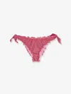 Mc2 Saint Barth Moon Drawstring Ruffled Bikini Bottoms In Pink