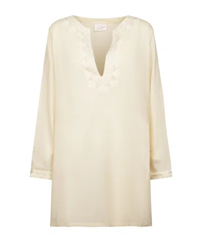 Mc2 Saint Barth V-neck Dress In Brown