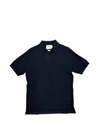 Mc2 Saint Barth V-neck T-shirt In Blue