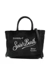 Mc2 Saint Barth Vnity Fringe-trim Tote Bag In Black