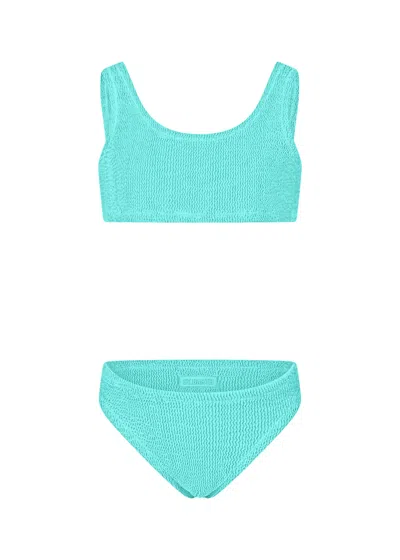 Mc2 Saint Barth Water Green Crinkle Classic Bralette Bikini Baker