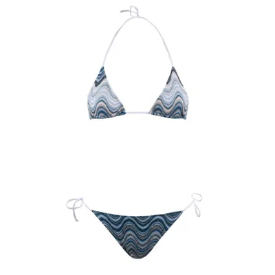 Mc2 Saint Barth Wavy Raschel Bikini Swimsuit