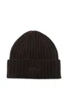 Mc2 Saint Barth Wengen Embroidered Cashmere Beanie In Brown