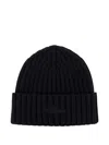 Mc2 Saint Barth Wool Blend Beanie With Logo In Black