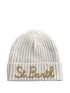 Mc2 Saint Barth Wengen Ribbed Beanie In White