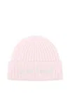 Mc2 Saint Barth Wengen Ribbed-embroidered Beanie Hat In Pink