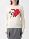 Mc2 Saint Barth Snoopy Drawing Sweater In White
