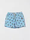 Mc2 Saint Barth Kids'  Printed Polyester Swim Trunks In Blue