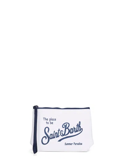 Mc2 Saint Barth White Aline Printed Clutch Bag