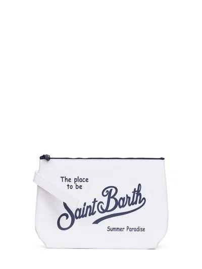Mc2 Saint Barth White Aline Printed Clutch Bag