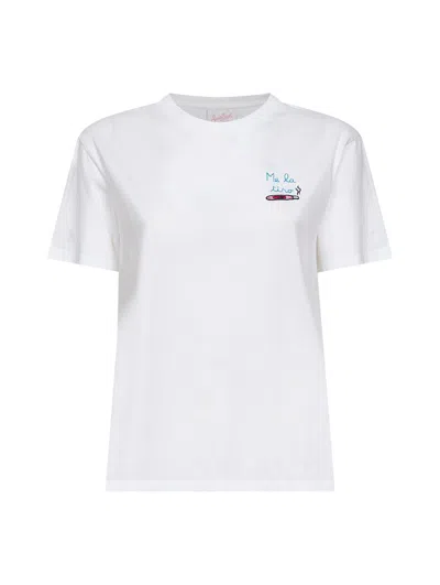 Mc2 Saint Barth White Cotton Jersey Emilie Embroidered T-shirt