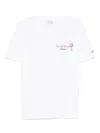 Mc2 Saint Barth Spritz Please Cotton T-shirt In White