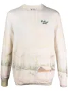 Mc2 Saint Barth Heron Woodland-pattern Fine-knit Jumper In White